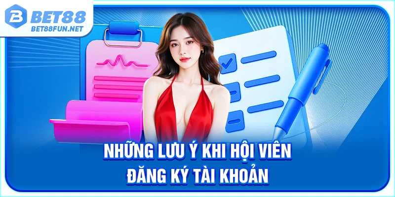 Những lưu ý khi hội viên đăng ký tài khoản